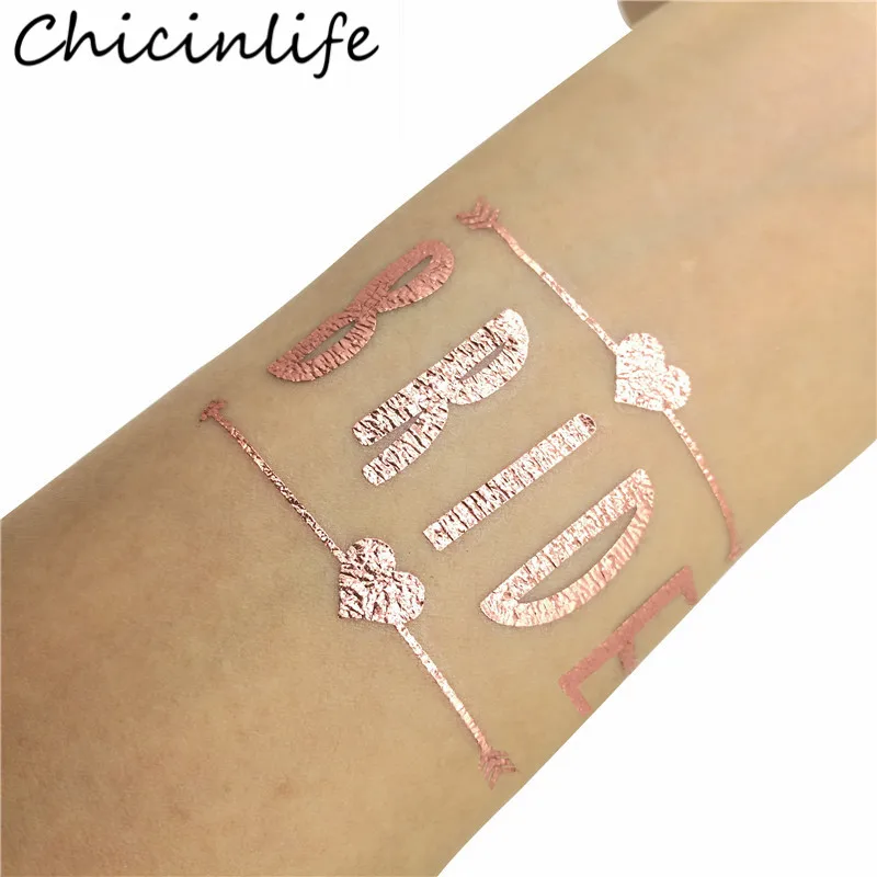 Chicinlife 5Pcs Rosegold Bride/Bride Tribe Temporary Tattoo Sticker Bachelorette Hen Party Bridal Shower Wedding Decor Supplies
Chicinlife 5Pcs Rosegold Bride/Bride Tribe Temporary Tattoo Sticker Bachelorette Hen Party Bridal Shower Wedding Decor Supplies