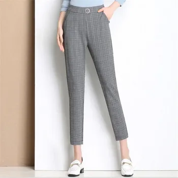 Plaid Pants & Capris 2019 Spring Summer New High Waist Elastic Waist Slim Ankle Pants Trousers Korean Style Ccasual Harem Pants
Plaid Pants & Capris 2019 Spring Summer New High Waist Elastic Waist Slim Ankle Pants Trousers Korean Style Ccasual Harem Pants