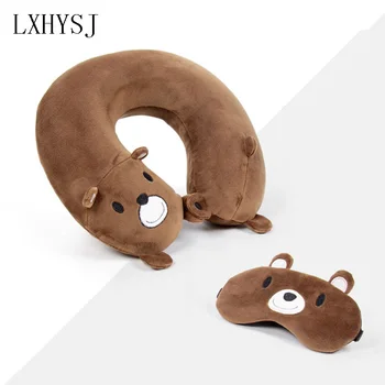 Cartoon animal U-shaped neck pillow and eye mask aircraft travel Unisex office sleep neck pillow eye cover travel accessories
Cartoon animal U-shaped neck pillow and eye mask aircraft travel Unisex office sleep neck pillow eye cover travel accessories