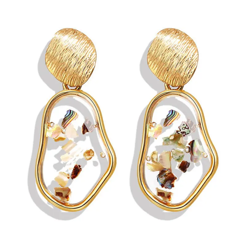 Shell Acrylic Korean Earrings For Women Resin Round Stud Earrings Brincos Geometric Fashion Jewelry
Shell Acrylic Korean Earrings For Women Resin Round Stud Earrings Brincos Geometric Fashion Jewelry