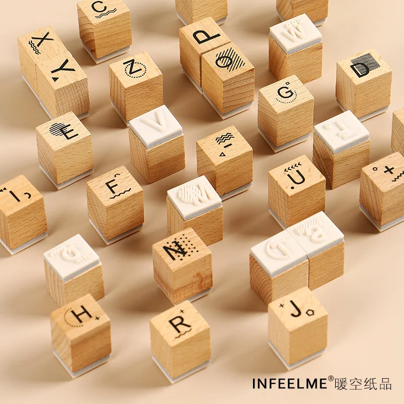 28pcs/box Vintage alphabet lovely letter/english seal stamp Wood and rubber seal Log rubber stamp Decorative dairy book Escolar
28pcs/box Vintage alphabet lovely letter/english seal stamp Wood and rubber seal Log rubber stamp Decorative dairy book Escolar