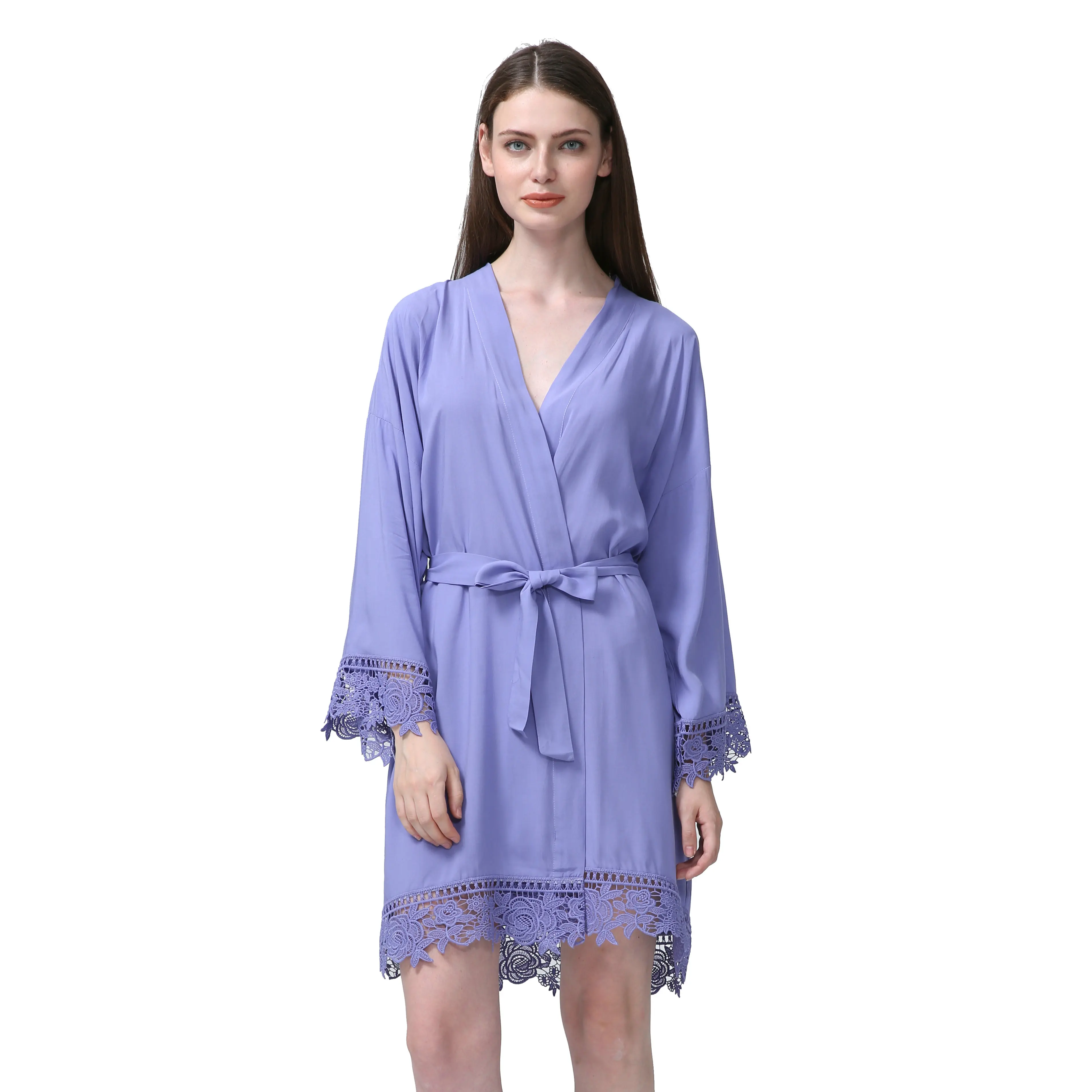 YUXINBRIDAL 2019 New lavender Solid Rayon Cotton Bridesmaid Robes With Lace Trim Women Wedding Bridal Robe Kimono bride robes
YUXINBRIDAL 2019 New lavender Solid Rayon Cotton Bridesmaid Robes With Lace Trim Women Wedding Bridal Robe Kimono bride robes