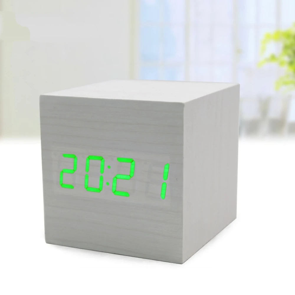 1Pcs Wooden LED Alarm Clock With Thermometer Temp Date LED Display Calendars Electronic Desktop Digital Table Clocks For Gifts
1Pcs Wooden LED Alarm Clock With Thermometer Temp Date LED Display Calendars Electronic Desktop Digital Table Clocks For Gifts