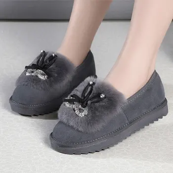 Nice Winter Rabbit Fur Flats Plush Shoes Female Flat Heel Snow Boots Plus Velvet Thermal Cotton-padded Slip Resistance
Nice Winter Rabbit Fur Flats Plush Shoes Female Flat Heel Snow Boots Plus Velvet Thermal Cotton-padded Slip Resistance
