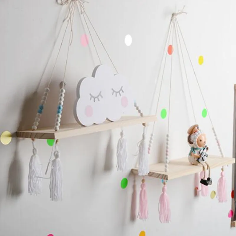 Baby Room Decorative Shelve Wood Nordic Cotton String Wall Storage Shelves Tassel Gift for Home Decor Kid Room Shelf
Baby Room Decorative Shelve Wood Nordic Cotton String Wall Storage Shelves Tassel Gift for Home Decor Kid Room Shelf