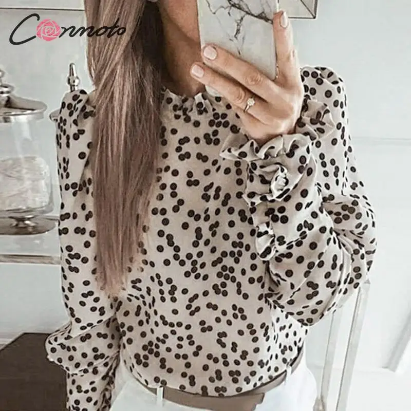 Conmoto Polka Dot Vintage Women Blouse Shirt Elegant Female Winter 2019 Blouse Shirts Turtleneck Puff Long Sleeve Blusa Mujer
Conmoto Polka Dot Vintage Women Blouse Shirt Elegant Female Winter 2019 Blouse Shirts Turtleneck Puff Long Sleeve Blusa Mujer
