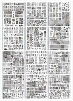 12Pcs Nail Stamping Plates Assorted Designs DIY Image Acrylic Nail Art Manicure Templates Stencils Beauty Polish Tools 25*18cm
12Pcs Nail Stamping Plates Assorted Designs DIY Image Acrylic Nail Art Manicure Templates Stencils Beauty Polish Tools 25*18cm
