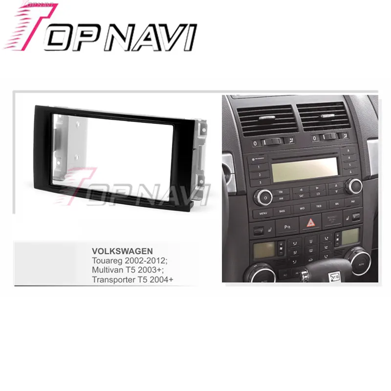 Topnavi 2 DIN качественное автомобильное радио фасция для VW Touareg 2009 AutoStereo Interface Dash CD Trim
