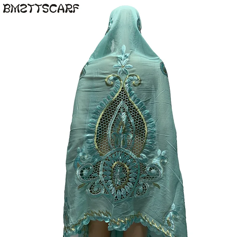 New Arrival African Women Scarfs Soft Cotton Scarf Big Embroidery Design On The Back Long Shawls HeadScarf BM787
New Arrival African Women Scarfs Soft Cotton Scarf Big Embroidery Design On The Back Long Shawls HeadScarf BM787