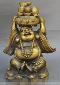 Free shipping S00613 china bronze wealth Treasure bowl yuanbao Sit coin Happy Maitreya Buddha Statue
Free shipping S00613 china bronze wealth Treasure bowl yuanbao Sit coin Happy Maitreya Buddha Statue