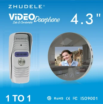 ZHUDELE Home Security Speakerphone intercom 4.3"LCD monitor Color Video Door Phone doorbell HD CCD Peephole Camera w/t Cover
ZHUDELE Home Security Speakerphone intercom 4.3"LCD monitor Color Video Door Phone doorbell HD CCD Peephole Camera w/t Cover