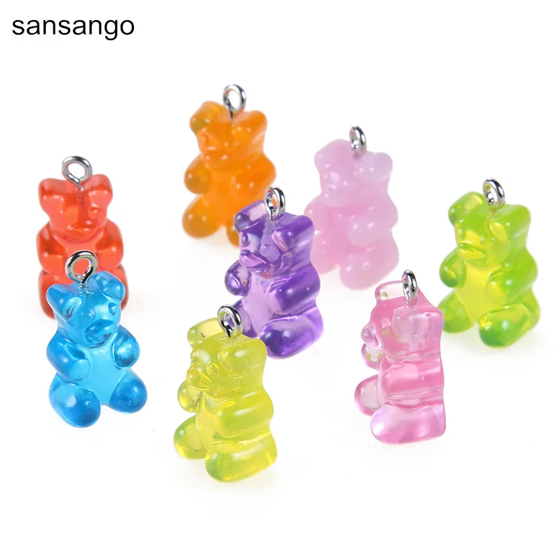 10pcs Mix Colorful Resin Cute Bear Charms Pendant DIY Making Necklace Earrings Jewelry Accessories For Women Kids Wholesale
10pcs Mix Colorful Resin Cute Bear Charms Pendant DIY Making Necklace Earrings Jewelry Accessories For Women Kids Wholesale