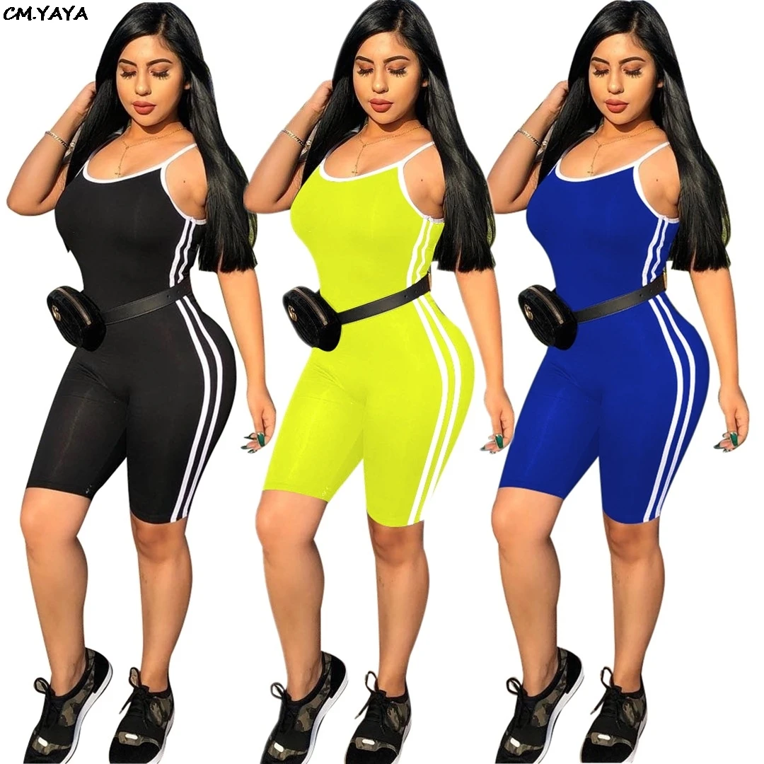 2019 Summer women spaghetti strap sleeveless striped splicing skinny knee length playsuit sporty casual jumpsuit romper p8293
2019 Summer women spaghetti strap sleeveless striped splicing skinny knee length playsuit sporty casual jumpsuit romper p8293