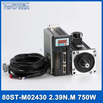 750w AC Servo Motor+Drive Kit 2.39Nm 220v 3000r/min NEMA32 80mm 80ST-M02430 for Material Conveying Machine with 3 M cable
750w AC Servo Motor+Drive Kit 2.39Nm 220v 3000r/min NEMA32 80mm 80ST-M02430 for Material Conveying Machine with 3 M cable