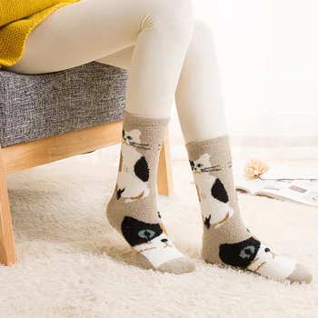 Thick Winter Women Stockings Coral Fleece Cartoon Animal Dog Cat Cute Panda Warm Cotton Funny Long Confinement Floor Stockings
Thick Winter Women Stockings Coral Fleece Cartoon Animal Dog Cat Cute Panda Warm Cotton Funny Long Confinement Floor Stockings