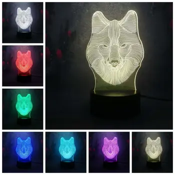 Fericious Wolf Face Night Light 7 Color Changing Animal LED Lava Lamp 3D LED Desk Table Lamp Child Friends Home Decor Gift Toys
Fericious Wolf Face Night Light 7 Color Changing Animal LED Lava Lamp 3D LED Desk Table Lamp Child Friends Home Decor Gift Toys