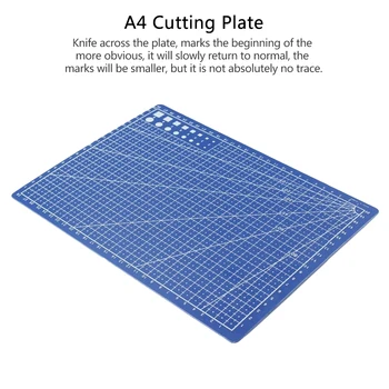 A4 Blue Cutting plate Grid Lines Self Healing Cutting Mat Craft Card Paper Board 30 * 22cm for Office for School 
A4 Blue Cutting plate Grid Lines Self Healing Cutting Mat Craft Card Paper Board 30 * 22cm for Office for School