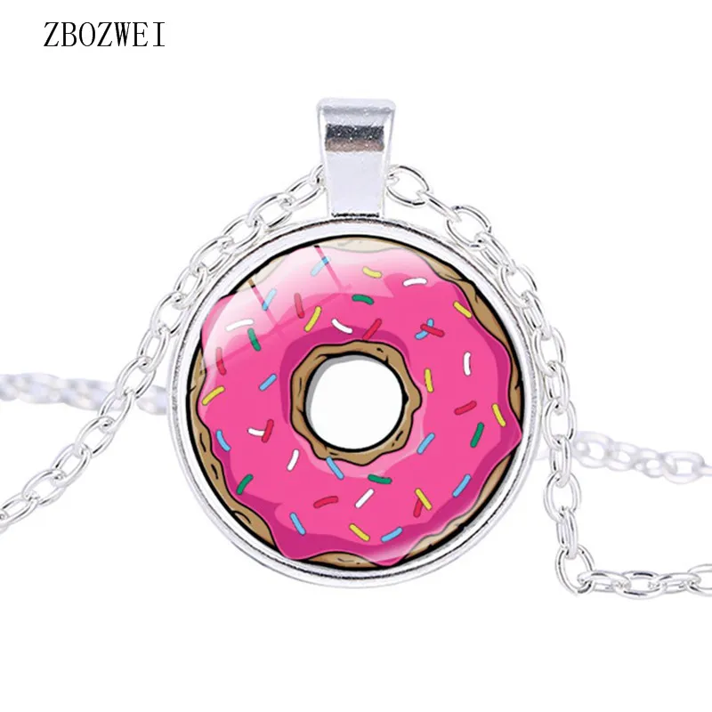 2018 Fashion Hot Pink Cartoon Donut Pattern Glass Pendant Necklace for men and women clothing accessories necklace
2018 Fashion Hot Pink Cartoon Donut Pattern Glass Pendant Necklace for men and women clothing accessories necklace
