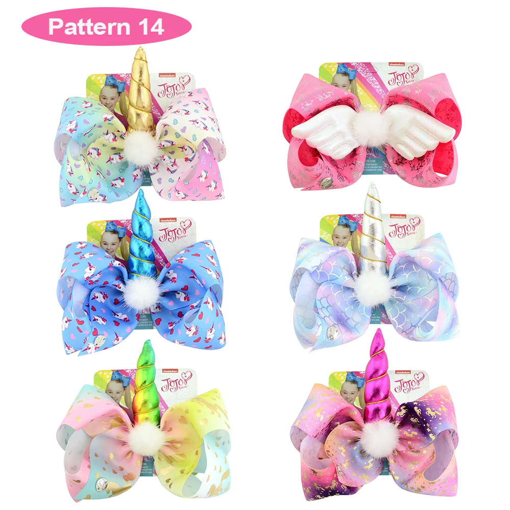 8 inch Girls Large Jojo Hair Clip Bows With Metal & Card Sequin Rainbow Unicorn Horn Bow-knot 27 Styles Jumbo Jo Jo Ribbon bows
8 inch Girls Large Jojo Hair Clip Bows With Metal & Card Sequin Rainbow Unicorn Horn Bow-knot 27 Styles Jumbo Jo Jo Ribbon bows