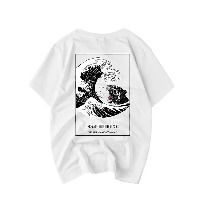 Harajuku Style Street Fashion Graffiti T-shirt Summer Youth Men Loose Tops Tees Japanese Tiger Head Roaring Wave Print T shirt
Harajuku Style Street Fashion Graffiti T-shirt Summer Youth Men Loose Tops Tees Japanese Tiger Head Roaring Wave Print T shirt