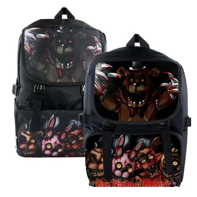 FNAF Backpack Five Nights at Freddy's Canvas Teenager Schoolbag Freddy Fazbear Foxy Chica Bonnie Travel Back Pack Figure Toys
FNAF Backpack Five Nights at Freddy's Canvas Teenager Schoolbag Freddy Fazbear Foxy Chica Bonnie Travel Back Pack Figure Toys