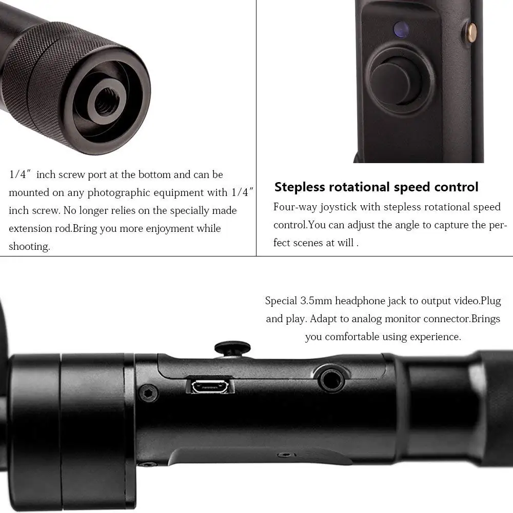Zhiyun Evolution 3-Axis Handheld Gimbal Stabilizer for GoPro Hero 6 5 4 3 XiaoMi Yi SJ4000 SJ5000 Sport Cameras,CNC Aluminum11221
