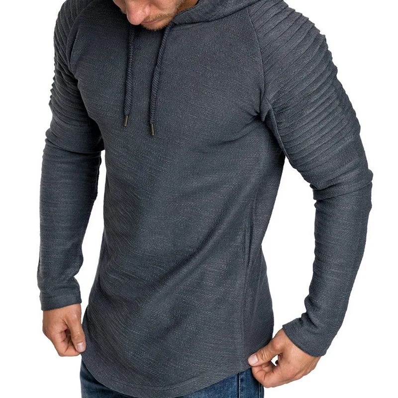 2018 New Hooded Running T Shirt Men Bodybuilding Black Long Sleeve shirt Autumn Pleated Tank Tops Striped Men Gym Clothing
2018 New Hooded Running T Shirt Men Bodybuilding Black Long Sleeve shirt Autumn Pleated Tank Tops Striped Men Gym Clothing
