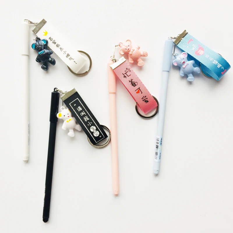 1X 0.5mm Black Ink Kawaii Bear Ribbon Pendant Gel Pen Rollerball Signing Pen Keychain Pen School Office Supply Stationery
1X 0.5mm Black Ink Kawaii Bear Ribbon Pendant Gel Pen Rollerball Signing Pen Keychain Pen School Office Supply Stationery