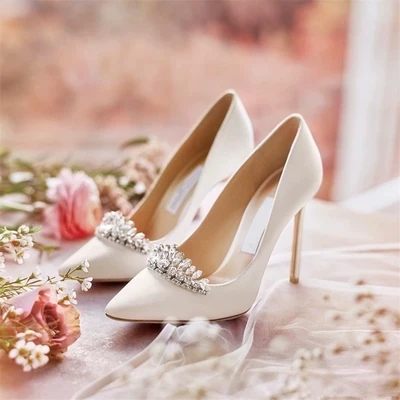 Women Wedding Shoes White Silk Leather Slip On Shallow Pumps Bling Crystal Decoration 8cm High Thin Heel Dress Shoes Free Ship
Women Wedding Shoes White Silk Leather Slip On Shallow Pumps Bling Crystal Decoration 8cm High Thin Heel Dress Shoes Free Ship