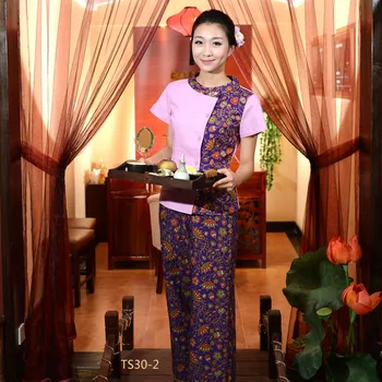 (10 set/lot)Beauty overalls Thai beauty clothing hairdresser work clothes summer Southeast Asia wind Massage technician overalls
(10 set/lot)Beauty overalls Thai beauty clothing hairdresser work clothes summer Southeast Asia wind Massage technician overalls