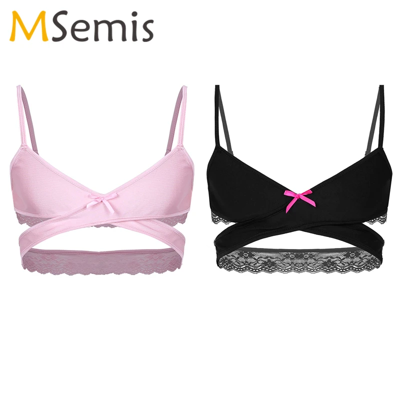 Mens Sissy Bra Top Pink Lace Gay Underwear Lingerie Adjustable Spaghetti Straps Wire-free No Padded Bralette Sissy Gay Male Bra
Mens Sissy Bra Top Pink Lace Gay Underwear Lingerie Adjustable Spaghetti Straps Wire-free No Padded Bralette Sissy Gay Male Bra