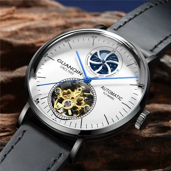Relogio Masculino 2019 New Men's GUANQIN Tourbillon Mechanical Automatic Watches Top Luxury Brand Waterproof Leather Men's Clock
Relogio Masculino 2019 New Men's GUANQIN Tourbillon Mechanical Automatic Watches Top Luxury Brand Waterproof Leather Men's Clock