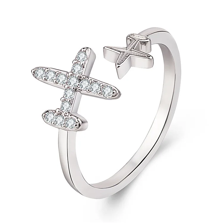 Cute Plane Jewelry Fly Series Ring Crytal Star Cubic Zircon Aircraft Airplane Finger Ring Travel Trip Jewelry Unique Design
Cute Plane Jewelry Fly Series Ring Crytal Star Cubic Zircon Aircraft Airplane Finger Ring Travel Trip Jewelry Unique Design