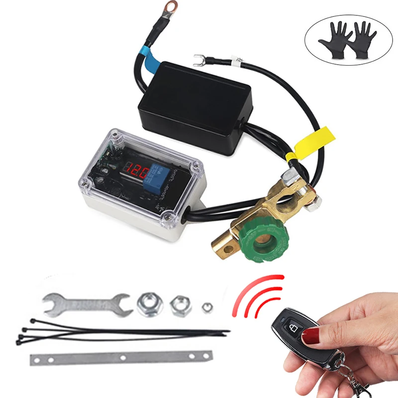 Car Battery Isolator Switch 12v Cut Off Disconnect Power Isolator Remote Control Battery Disconnect Switches Auto + Gloves
Car Battery Isolator Switch 12v Cut Off Disconnect Power Isolator Remote Control Battery Disconnect Switches Auto + Gloves