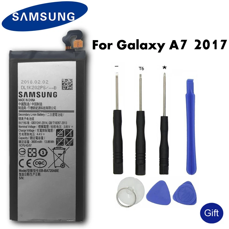 Samsung EB-BA720ABE Original Mobile Phone Battery 3600mAh For Galaxy A7 2017 Version SM-A720 A720 Genuine Replacement Battery
Samsung EB-BA720ABE Original Mobile Phone Battery 3600mAh For Galaxy A7 2017 Version SM-A720 A720 Genuine Replacement Battery