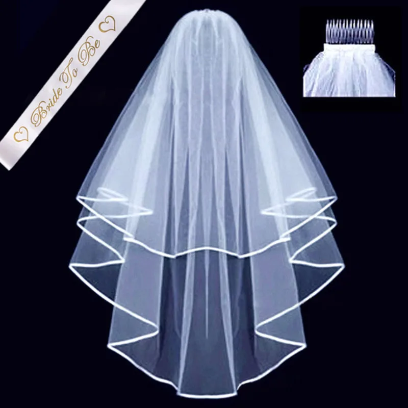 White Bridal Wedding Veil Bride To Be Satin Sash Bachelorette Party girls Hen Party Bridal Shower Kit Decoration Badge Glasses
White Bridal Wedding Veil Bride To Be Satin Sash Bachelorette Party girls Hen Party Bridal Shower Kit Decoration Badge Glasses
