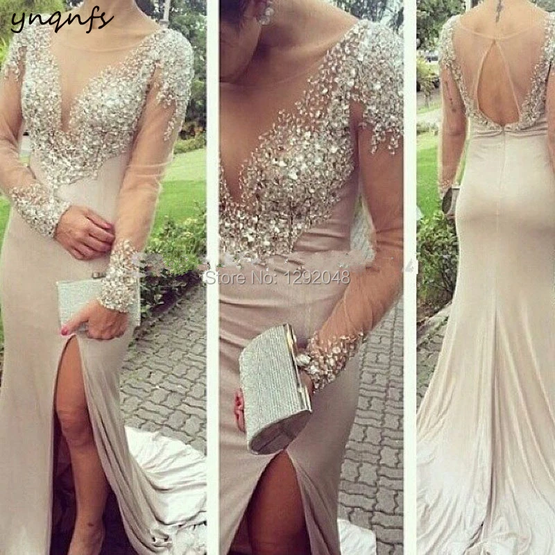 YNQNFS ED253 Illusion Sexy Crystal Long Dresses Evening High Slit Backless Party Gown Mother Women's prom dresses
YNQNFS ED253 Illusion Sexy Crystal Long Dresses Evening High Slit Backless Party Gown Mother Women's prom dresses