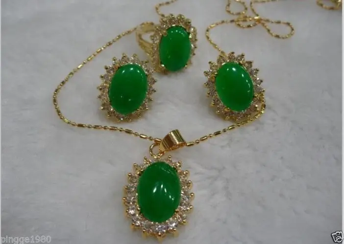 Hot sale***Fashion jewelry beautiful green jade stone necklace pendant earring ring7-9 Set Fashion Wedding Party Jewellery jade
Hot sale***Fashion jewelry beautiful green jade stone necklace pendant earring ring7-9 Set Fashion Wedding Party Jewellery jade