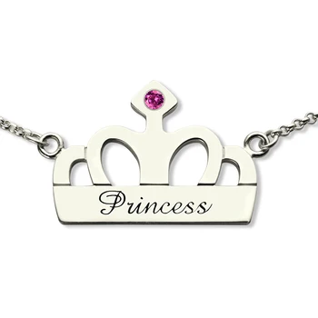 AILIN Personalized Crown Name Necklace Silver Crown Necklace with Birthstone My Little Girls Princess Necklace Name Jewelry
AILIN Personalized Crown Name Necklace Silver Crown Necklace with Birthstone My Little Girls Princess Necklace Name Jewelry