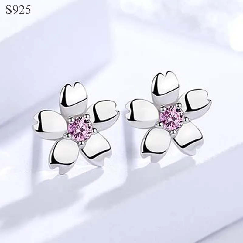 100% Genuine Real Pure Solid 925 Sterling Solid Silver Stud Earrings for Women Fine Jewelry Flower Cubic Zircon Female Earring
100% Genuine Real Pure Solid 925 Sterling Solid Silver Stud Earrings for Women Fine Jewelry Flower Cubic Zircon Female Earring