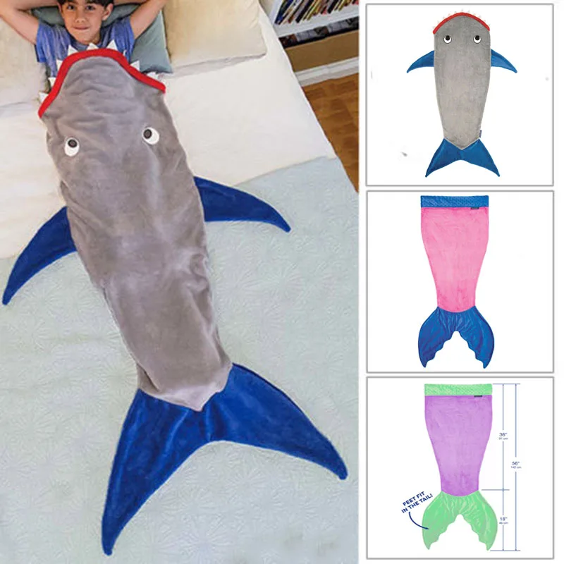 2018 Soft Fleece Shark Mermaid Tail Blanket Winter Sleep Sack Blanket Kids Sleeping Wrap TV Sofa Mermaid Blanket Birthday Gifts
2018 Soft Fleece Shark Mermaid Tail Blanket Winter Sleep Sack Blanket Kids Sleeping Wrap TV Sofa Mermaid Blanket Birthday Gifts