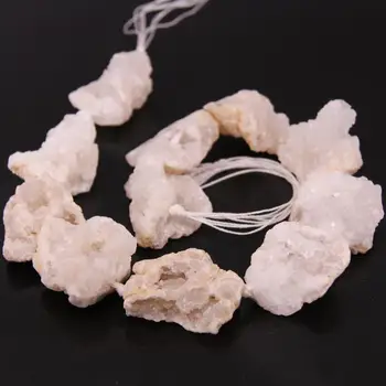 Approx11PCS Strands Natural White Drusy Quartz Geode Freeform Nugget Slab Loose Beads,Raw Crystal Druzy Slice Pendants Jewelry
Approx11PCS Strands Natural White Drusy Quartz Geode Freeform Nugget Slab Loose Beads,Raw Crystal Druzy Slice Pendants Jewelry