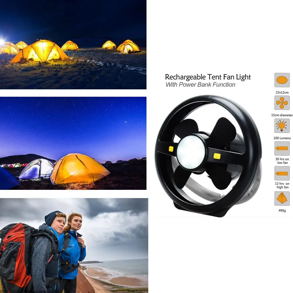 DSstyles 90Lumens 2 Speed Modes Adjustale LED Camping Fan Lamp with USB Charging Line 
DSstyles 90Lumens 2 Speed Modes Adjustale LED Camping Fan Lamp with USB Charging Line