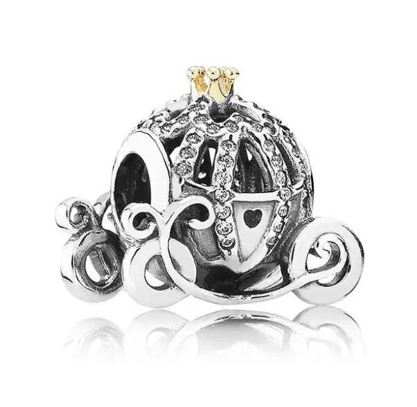 Authentic 925 Sterling Silver Bead Charm Cinderella Pumpkin With Crystal Beads Fit Pandora Bracelet & Necklace Jewelry
Authentic 925 Sterling Silver Bead Charm Cinderella Pumpkin With Crystal Beads Fit Pandora Bracelet & Necklace Jewelry