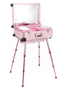 TENSUNVIS Factory PINK Pro Studio Makeup Artist Cosmetic Rolling Case LED Light Trolley with MP3 player
TENSUNVIS Factory PINK Pro Studio Makeup Artist Cosmetic Rolling Case LED Light Trolley with MP3 player