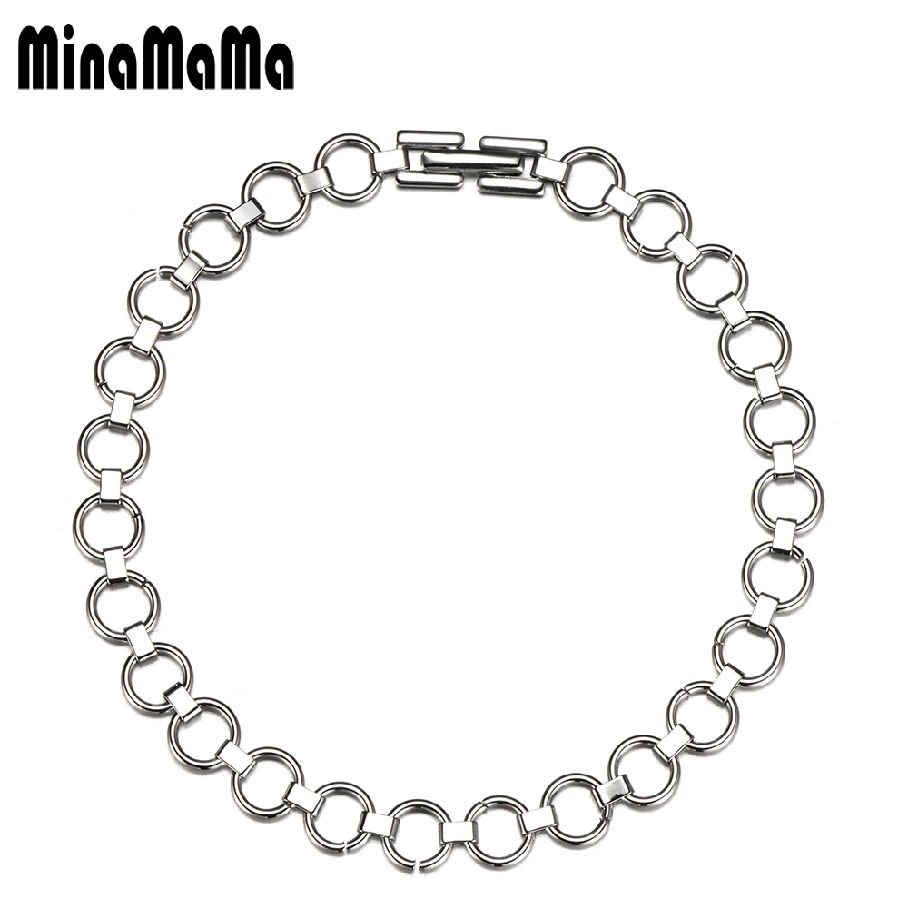 Simple Circle Loops Stainless Steel Chains Link Charm Bracelets for women Jewelry Gift
Simple Circle Loops Stainless Steel Chains Link Charm Bracelets for women Jewelry Gift