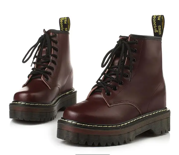 Girl Brand Lace Up Ankle Shoes Women Genuine Leather Round Toe Martin Boots Lady Fashion Height Increasing Knight Boots 169
Girl Brand Lace Up Ankle Shoes Women Genuine Leather Round Toe Martin Boots Lady Fashion Height Increasing Knight Boots 169