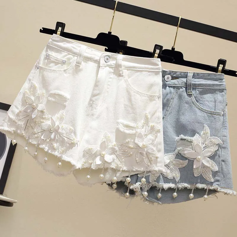 plus size short harajuku ladies feminino jean shorts pearls beading 5xl women street fashion ripped hole white high waist flower
plus size short harajuku ladies feminino jean shorts pearls beading 5xl women street fashion ripped hole white high waist flower