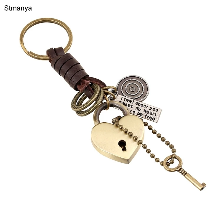 Retro Punk Style Lock Pendant Key Alloy Bronze Lock Key Leather Car Key Chain Key Ring Keyholder Ring For Men Women Gifts 17359
Retro Punk Style Lock Pendant Key Alloy Bronze Lock Key Leather Car Key Chain Key Ring Keyholder Ring For Men Women Gifts 17359