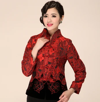 Autumn New Chinese Women Black Red Jacket Sequins Embroidery Coat Female Traditional Formal Clothing M L XL XXL XXXL L6006
Autumn New Chinese Women Black Red Jacket Sequins Embroidery Coat Female Traditional Formal Clothing M L XL XXL XXXL L6006